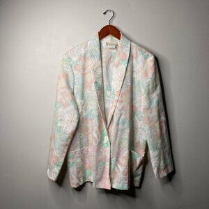 80s vintage floral multicolored blazer by TR Bentley Size 18